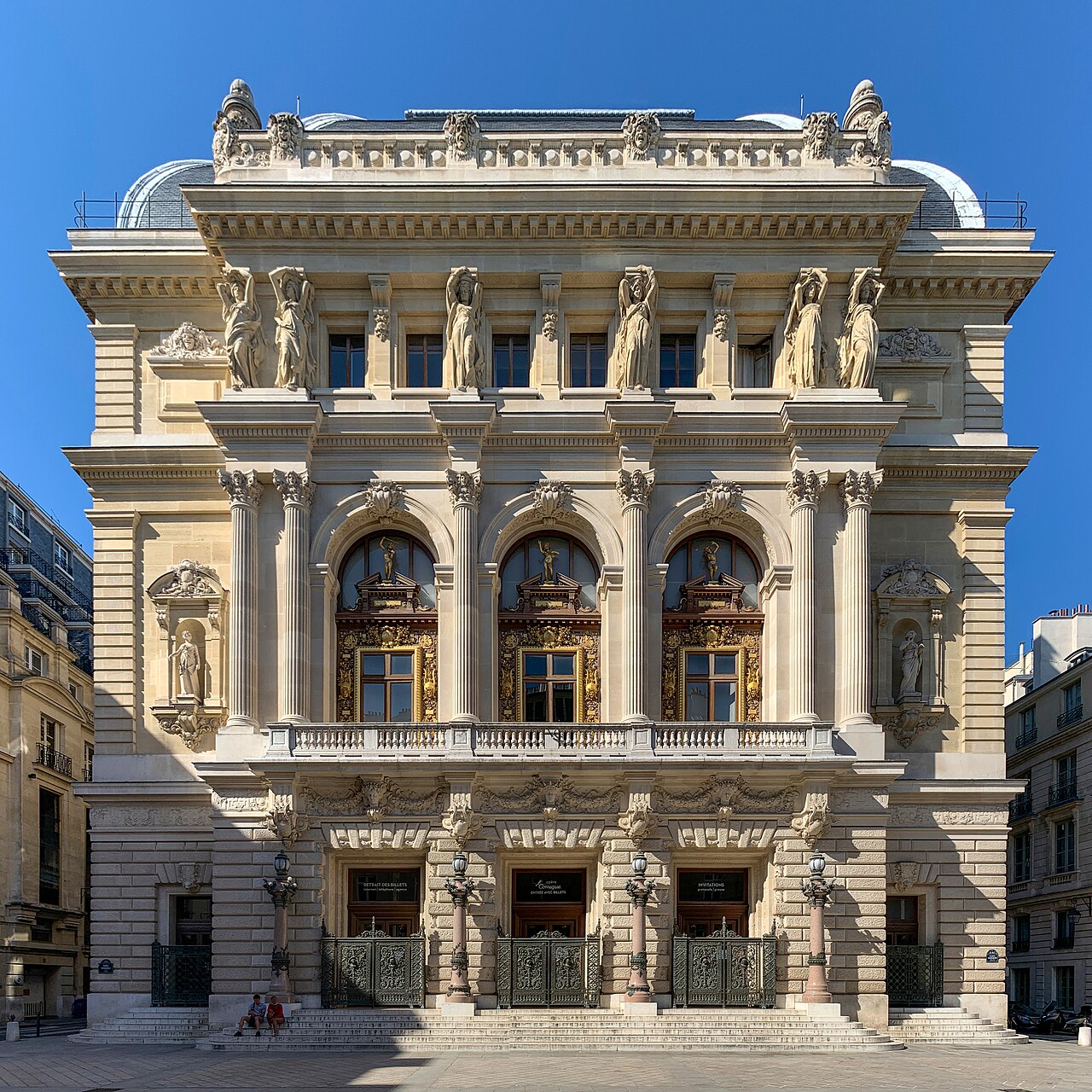 Théâtre de l'Opéra-Comique, façade néoclassique